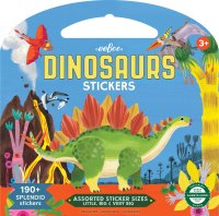 Dinosauři - kniha 190+  lesklých samolepek s úchytem, eeBoo