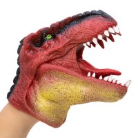 Antistresový maňásek na ruku Dinosaurus - červený