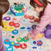 Rhyming Words Puzzle Pairs, Hexagon, eeBoo