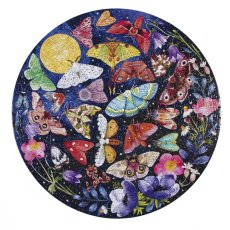Moths 500 Piece Round Puzzle, eeBoo