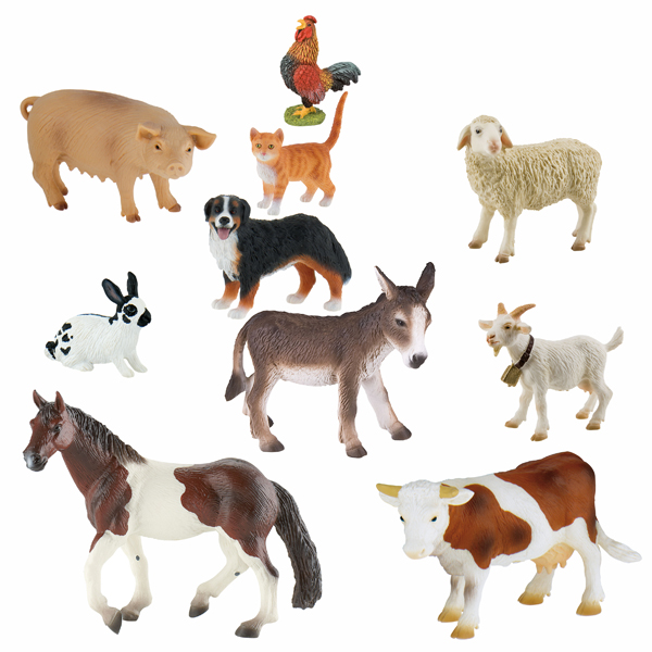 Farm Play Figures Set of 10 Farm Play Figures Set of 10