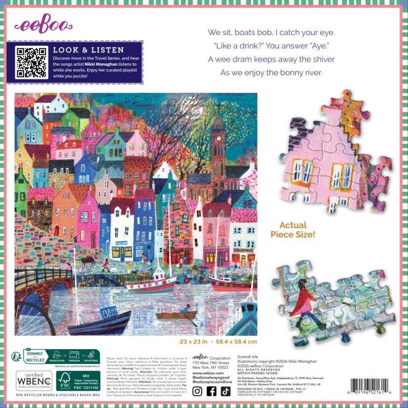 Skotský ostrov - puzzle 1000 dílků, eeBoo