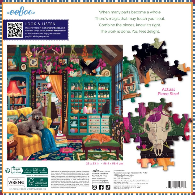 Kouzelníkova komnata - puzzle 1000 dílků, eeBoo