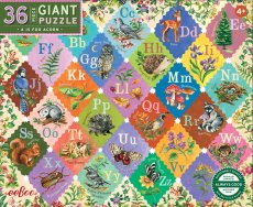 A jako Acorn - anglická abeceda / slovíčka - 36 MAXI dílků, podlahové puzzle eeBoo