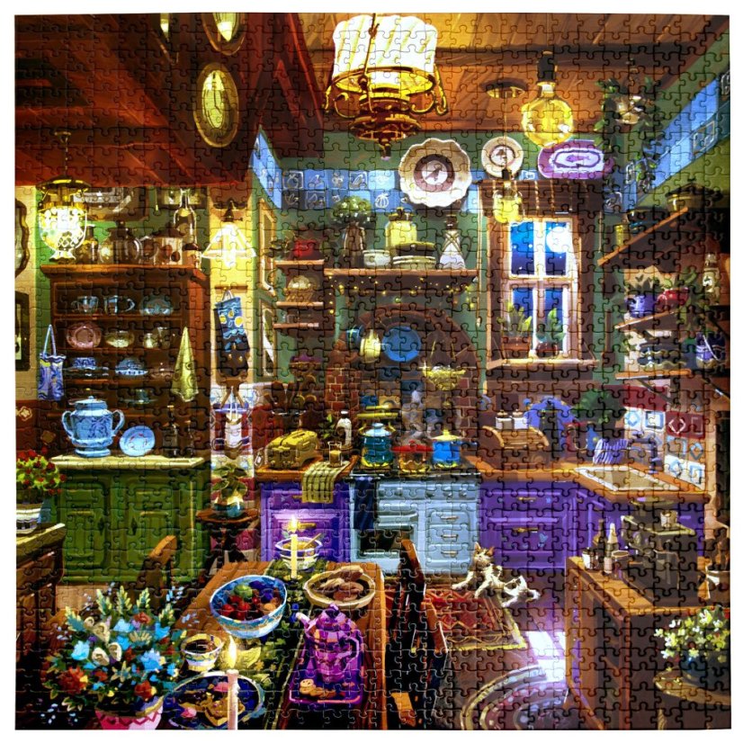 Půlnoční kuchyň - puzzle 1000 dílků, eeBoo