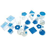 Geometric figures transparent (blue) small-sized
