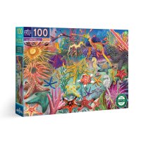 Mořští koníci, mořské hvězdy a mořští slimáci - puzzle 100 dílků, eeBoo