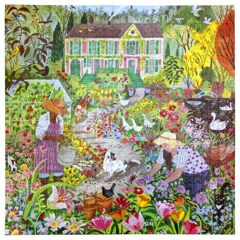 Francouzská květinová zahrada - puzzle 1000 dílků, eeBoo