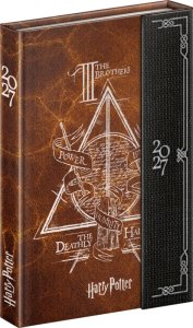 NOTIQUE Týdenní magnetický diář Harry Potter – Relikvie smrti 2027, 11 x 16 cm