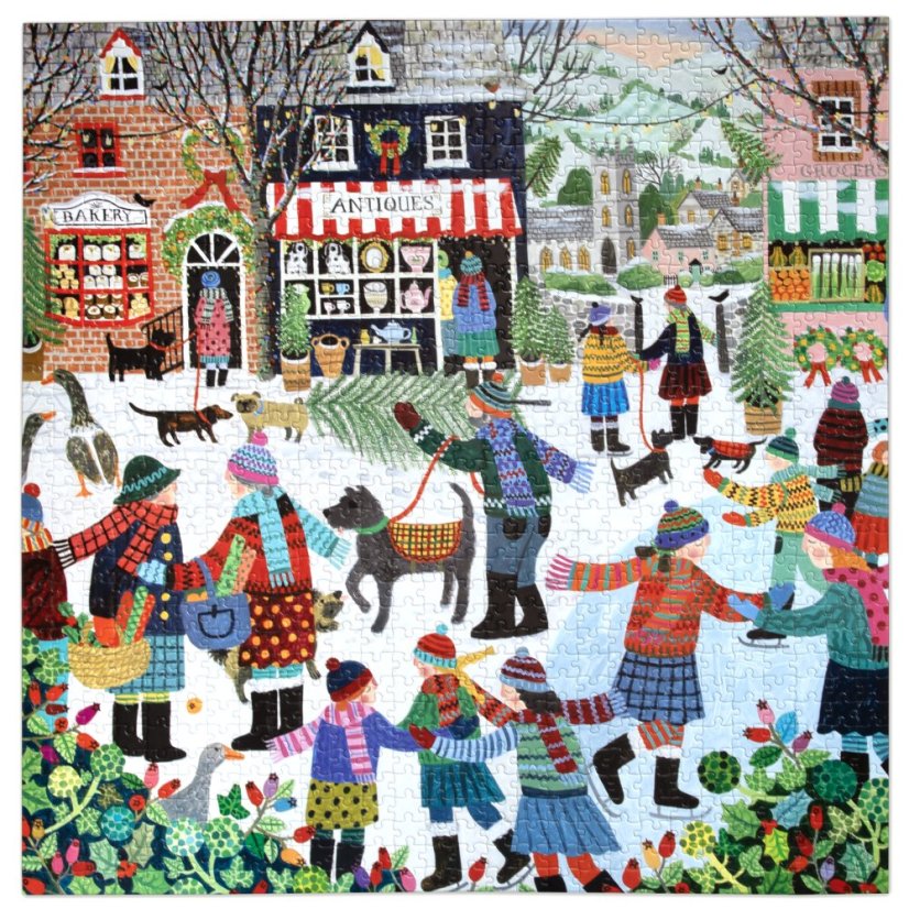 Christmas in the Square 1000 Piece Square Puzzle, eeBoo