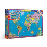 World Map 100 Piece Puzzle, eeBoo