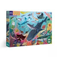 Puzzle Žraloci 100 dílků, eeBoo