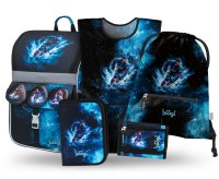 BAAGL SET 5 Zippy Hokej: aktovka, penál, sáček, zástěra, peněženka