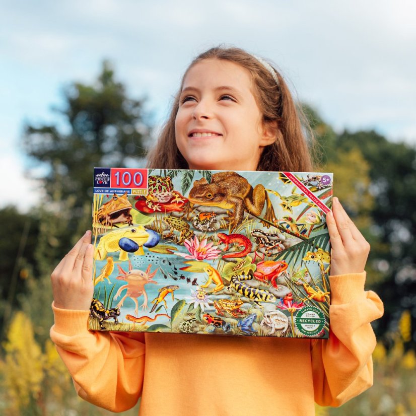 Láska k obojživelníkům - puzzle 100 dílků, eeboo