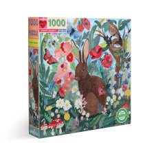 Puzzle Zajíc a vlčí máky 1000 dílků, eeBoo