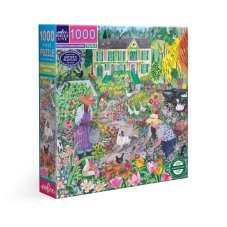 French Flower Garden -  1000 Piece Puzzle, eeBoo