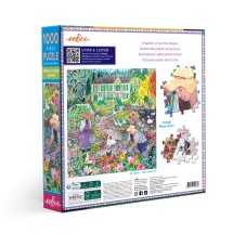French Flower Garden -  1000 Piece Puzzle, eeBoo