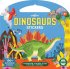 Dinosaurus, Shiny Sticker Book, 190+ stickers with handle, eeBoo