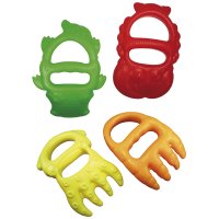Zvířecí ergonomické tlapy a hrabadla na písek, sada 4 kusů - různé barvy a tvary