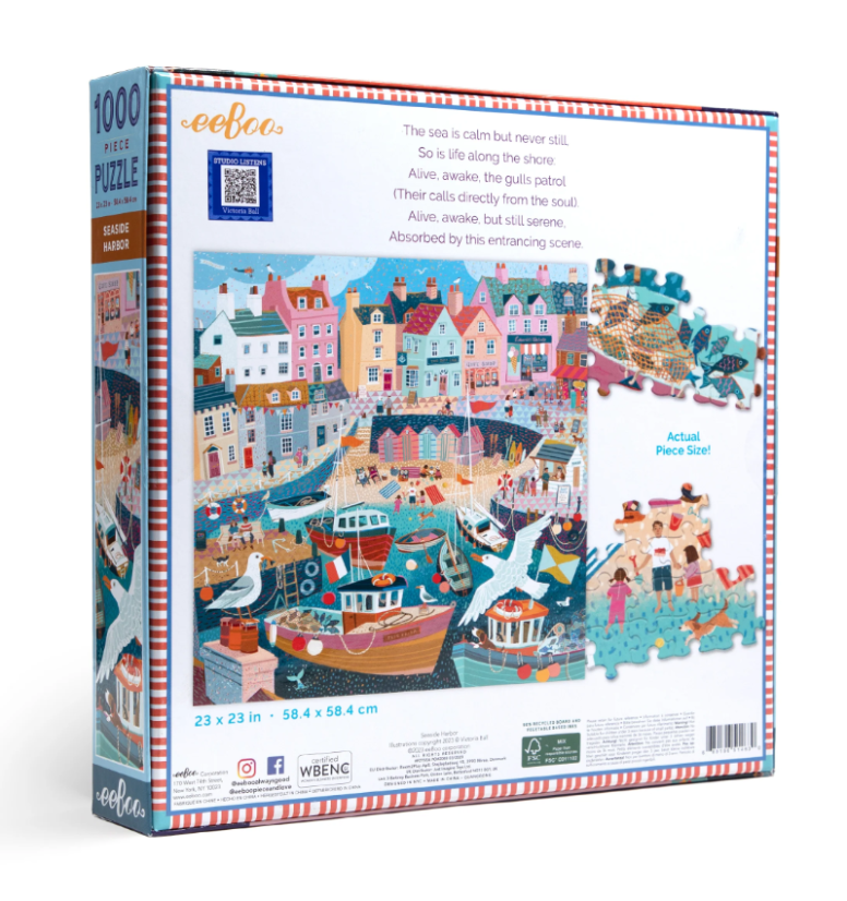 Seaside Harbor 1000 Piece Puzzle, eeBoo