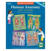 Anatomie lidského těla (anglicky) - 4 puzzle á 48 dílků, eeBoo