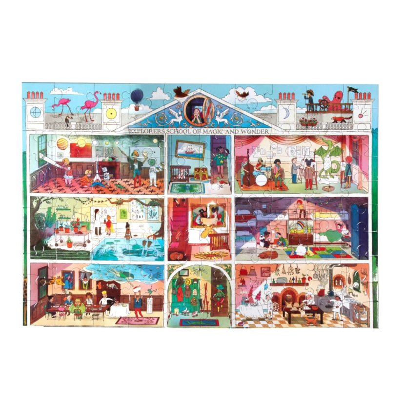 Škola magie pro dobrodruhy - puzzle 100 dílků, eeBoo