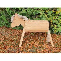 Dětský dřevěný kůň na zahradu velký