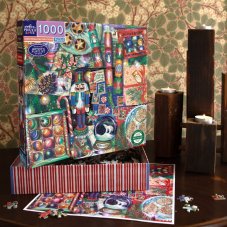 Vánoční dekorace - puzzle 1000 dílků, eeBoo