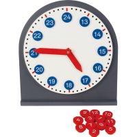 Montessori clock with removable numbers