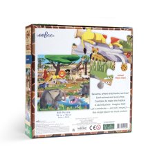 Zvířátka ze savany - dětské puzzle 64 dílků, eeBoo