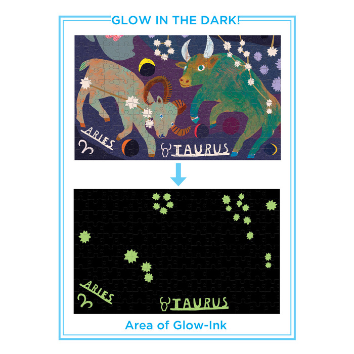 Zodiac 1000-piece Puzzle - glow in the dark