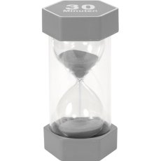 Přesýpací hodiny 30 minut (šedé) - velké (16 cm)