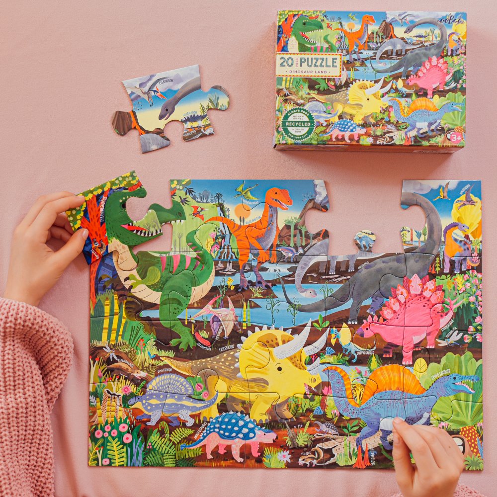 Puzzle  Země dinosaurů 20 dílků - eeBoo