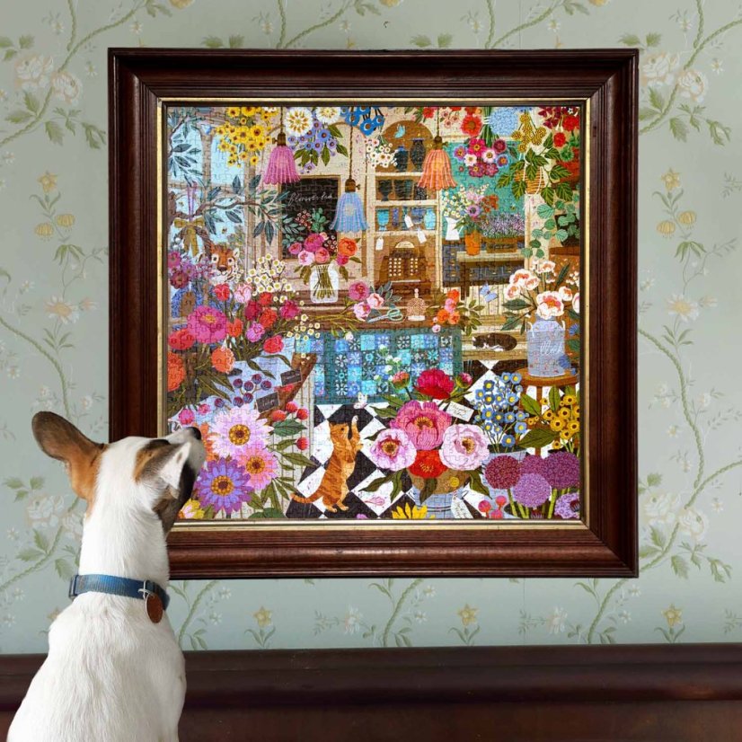 Anglické květinářství - puzzle 1000 dílků, eeBoo
