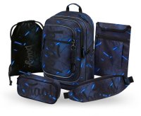 BAAGL SET 5 Cubic Flash: batoh, penál, sáček, ledvinka, obal na notebook GRS