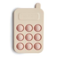 Mushie Silikonová hračka pop it Phone Blush