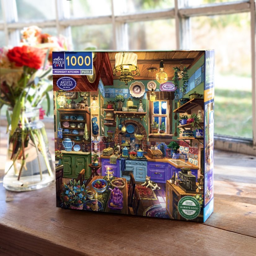 Půlnoční kuchyň - puzzle 1000 dílků, eeBoo