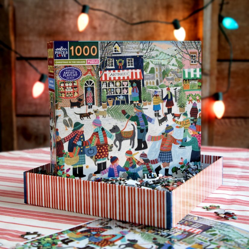 Christmas in the Square 1000 Piece Square Puzzle, eeBoo
