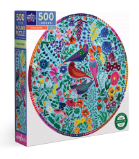 Four Birds 500 Piece Round Puzzle, eeBoo