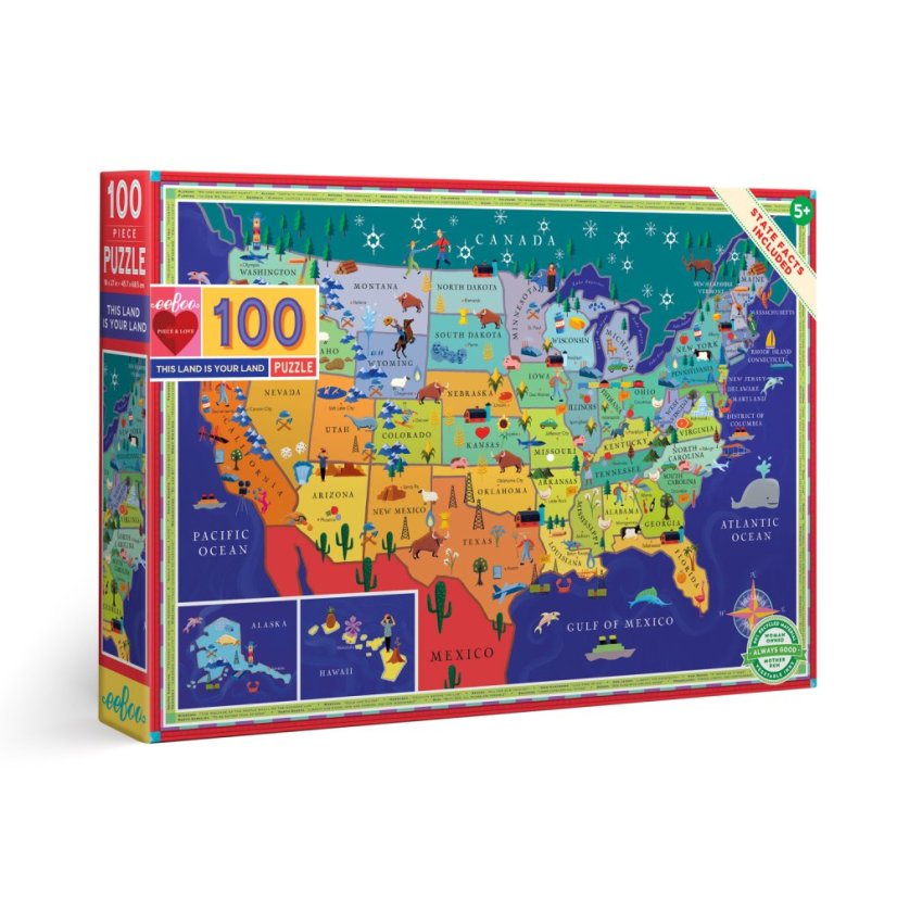 This Land is Your Land 100 Piece Puzzle, eeBoo