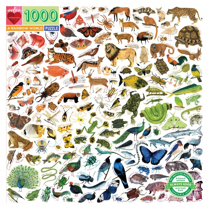 A Rainbow World 1000 Piece Puzzle - eeBoo
