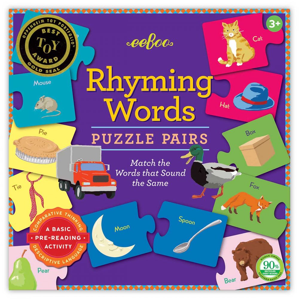 Rhyming Words Preschool Puzzle Pairs