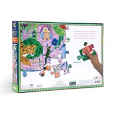 Strom plný zvířátek - puzzle 100 dílků, eeBoo