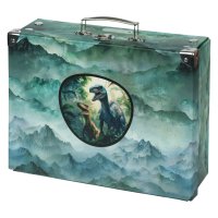 BAAGL Skládací školní kufřík Dino s kováním