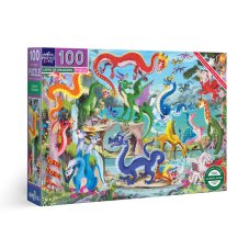Láska k drakům - puzzle 100 dílků, eeBoo