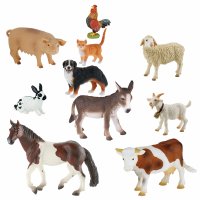 Zvířátka z farmy - velké figurky, sada 10 kusů