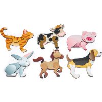 Magnetic puzzle farm animals set of 6