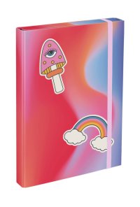 BAAGL Desky na školní sešity A4 Duha červené