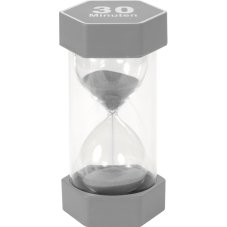 Přesýpací hodiny 30 minut (šedé) - velké (16 cm)