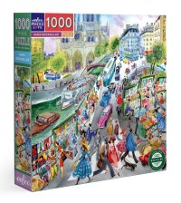 Puzzle Pařížští knihkupci 1000 dílků, eeBoo